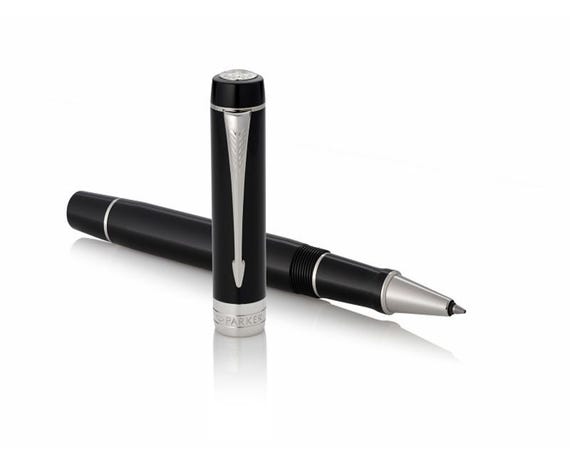 Parker Duofold Classic Black CT Rollerball Pen – Palladium-Plated Trim