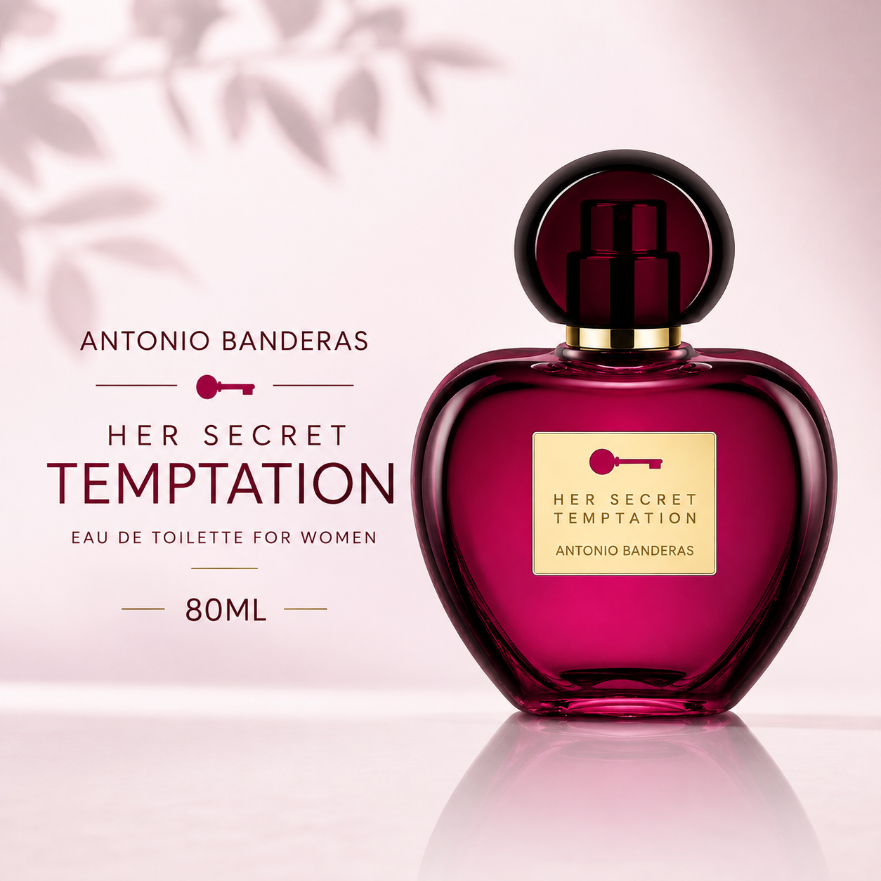 Antonio Banderas Her Secret Temptation EDT for Women – 80ml | Fresh Floral Fragrance