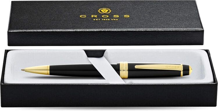 Cross Bailey Light Ballpoint Pen - Black & Gold, Blue Ink