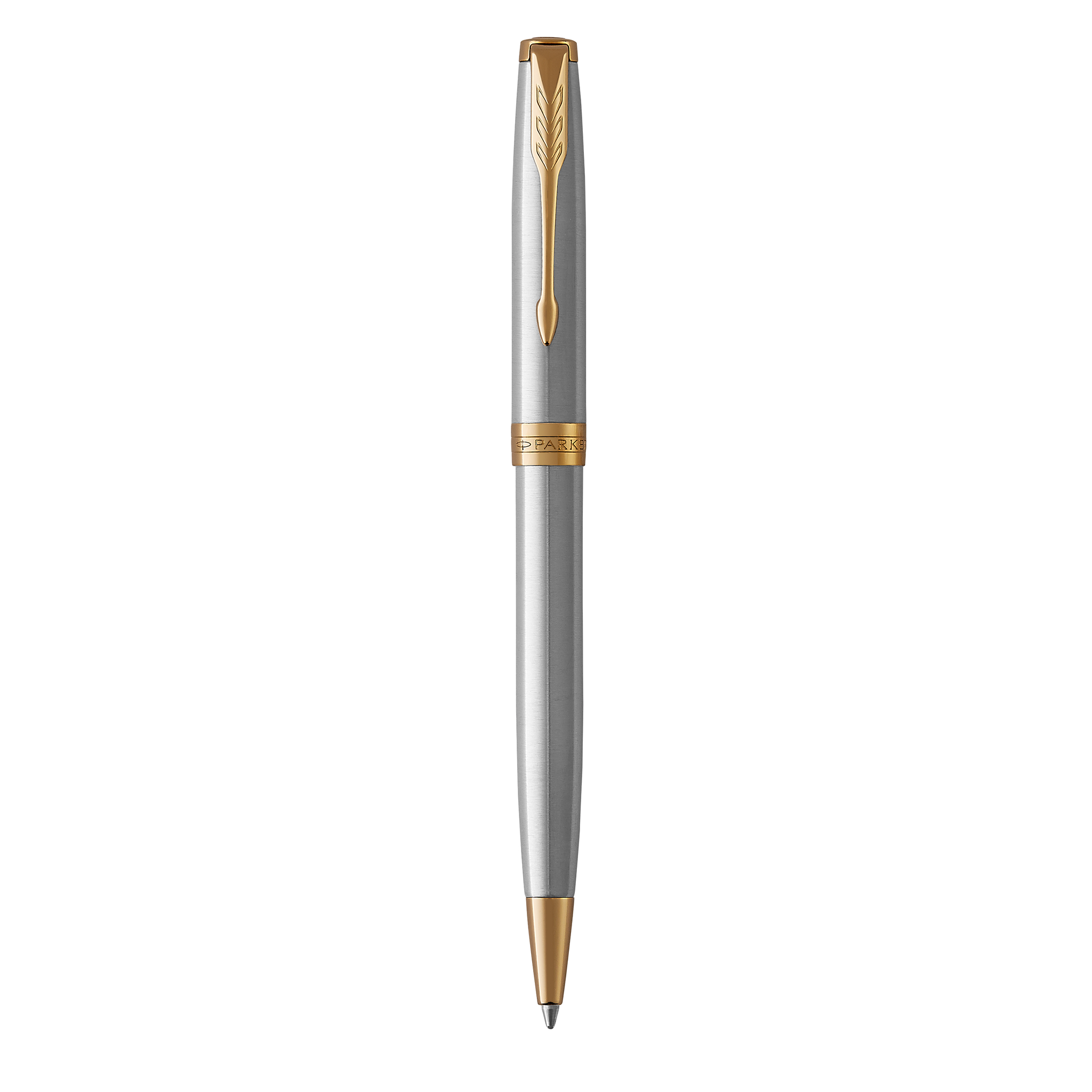 Parker Sonnet Ballpoint Pen – Stainless Steel with Gold Trim | Premium Ballpoint Pen