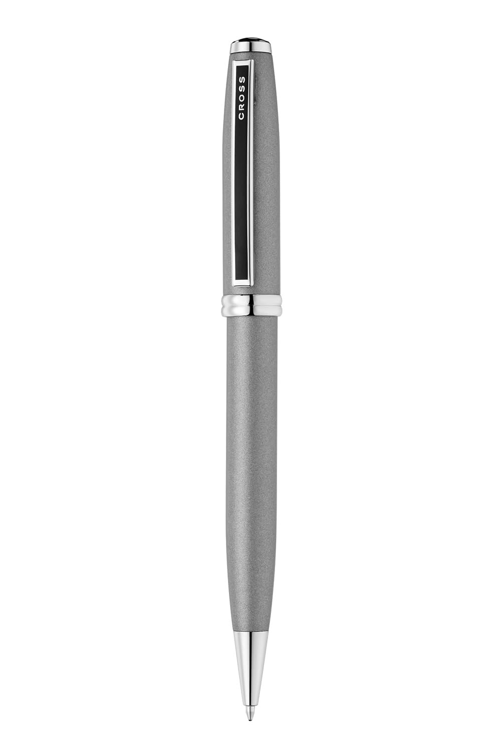 Cross Ashford Titanium Grey Ballpoint Pen – Chrome Trim (AT0782-2)