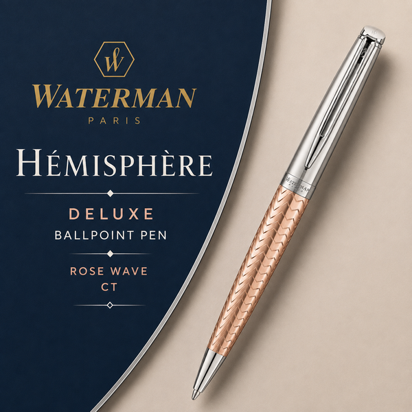 Waterman Hémisphère Deluxe Rose Wave CT Ballpoint Pen