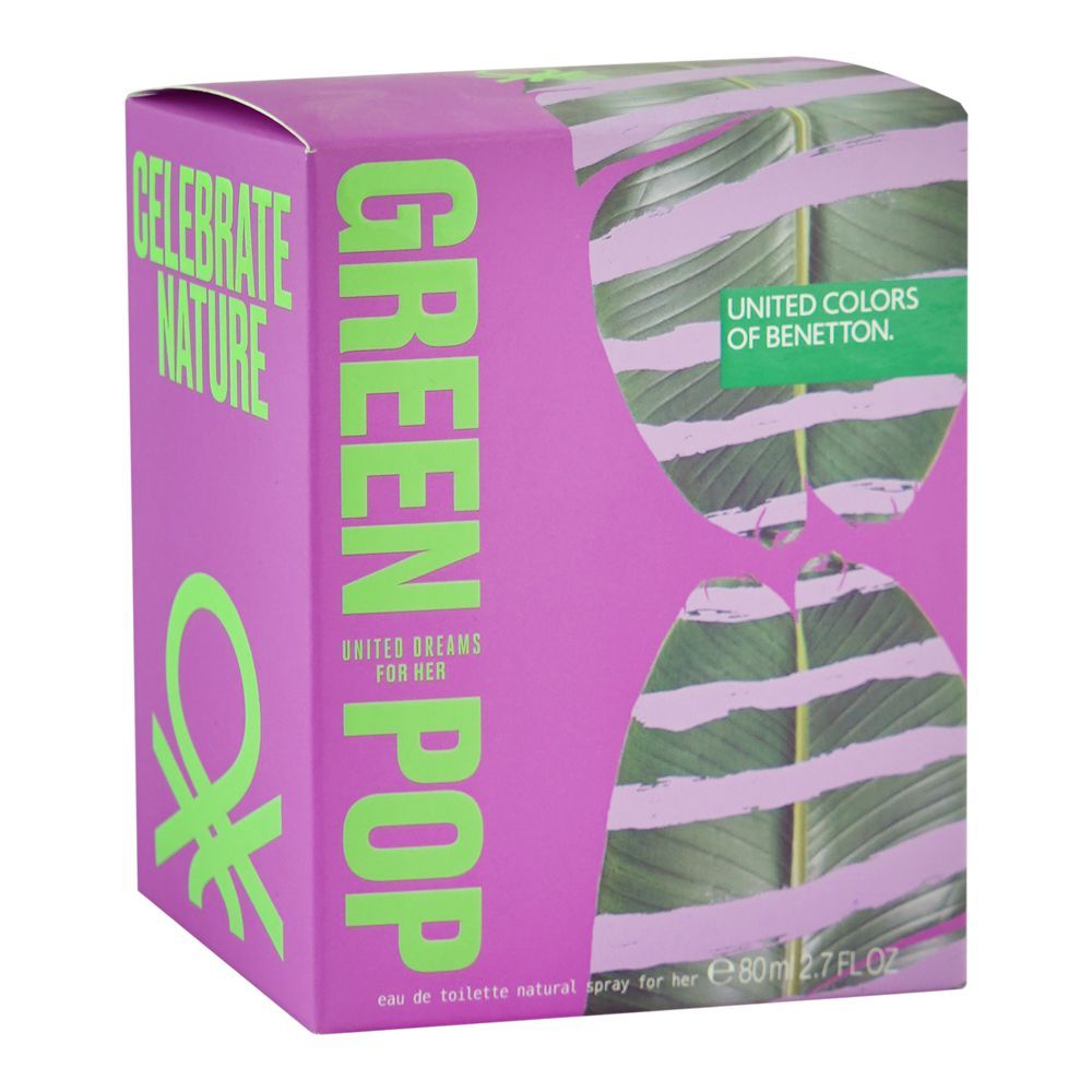 United Colors of Benetton Green Pop for Her Eau de Toilette – 80ml