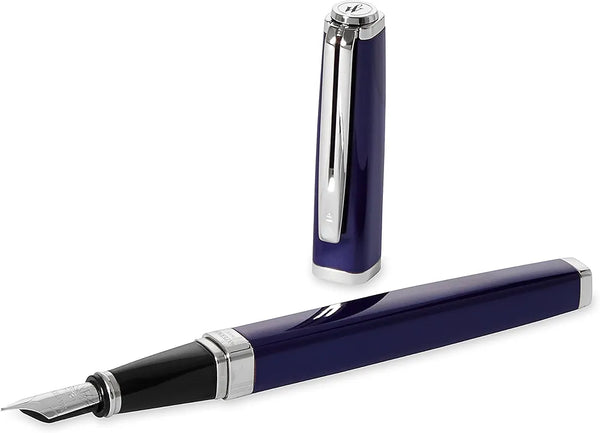 Waterman Exception Slim fountain pen, blue with silver trim