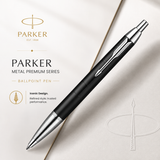 Parker Metal Premium Series Ballpoint Pen – Metallic Black CT