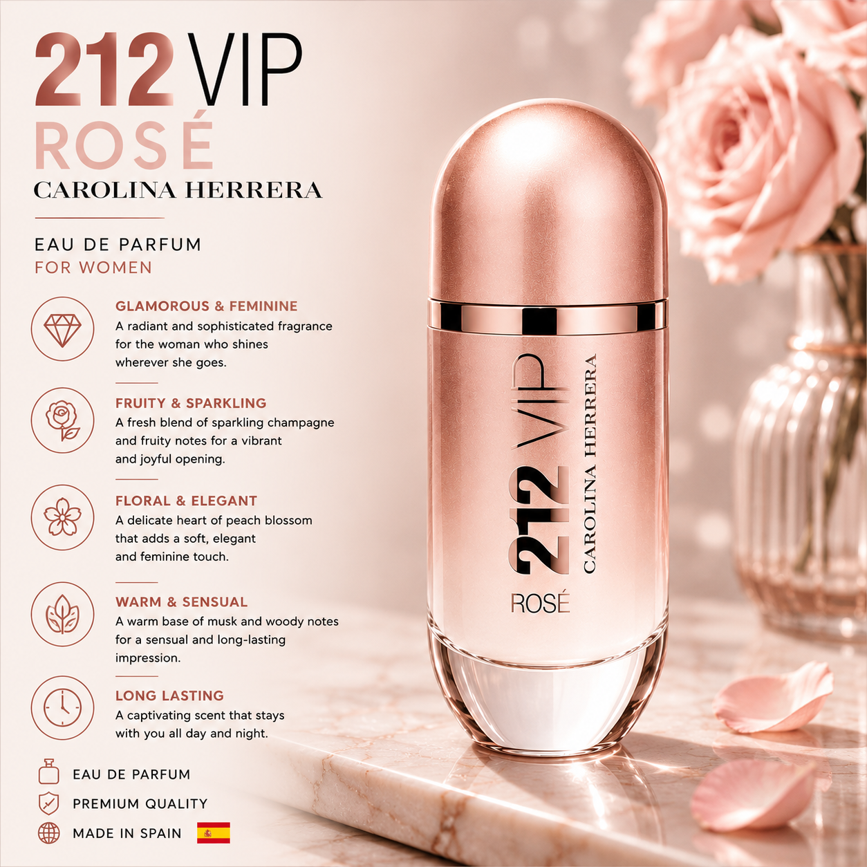 Carolina Herrera 212 VIP ROSE WOMEN EDP 80ml