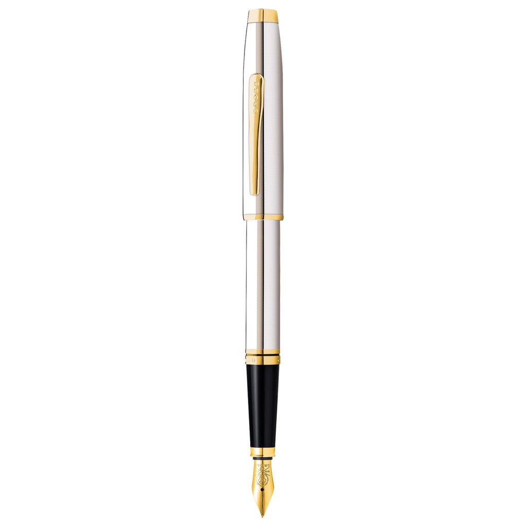 Cross Coventry Polished Chrome Fountain Pen with Gold-Tone Trim – Fine Nib | AT0666-2