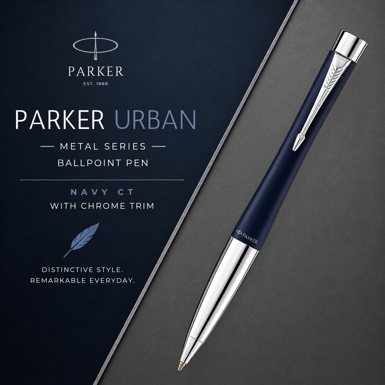 Parker Urban Metal Series Navy CT Ballpoint Pen