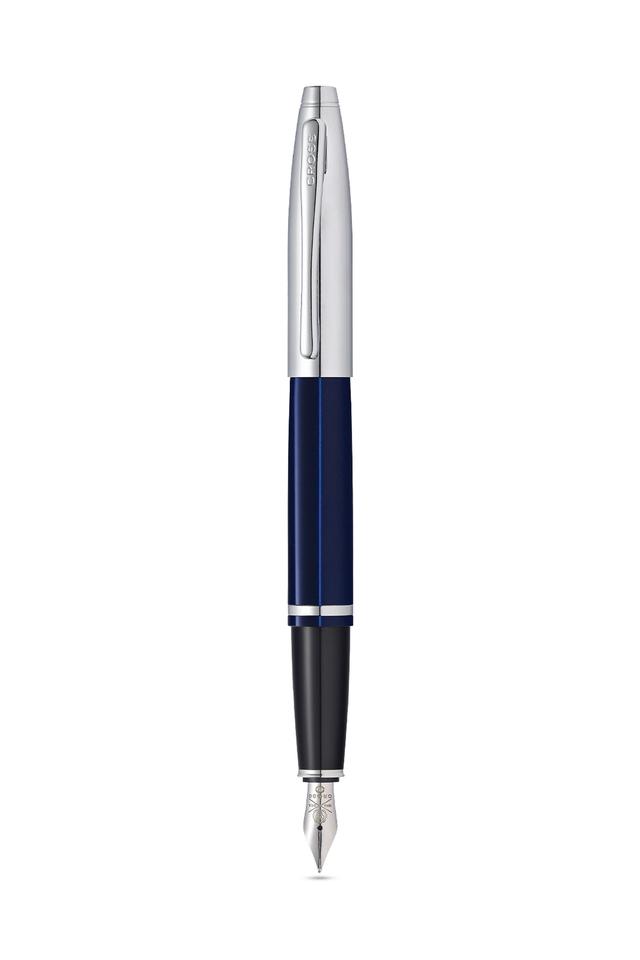 Cross Calais Chrome and Blue Lacquer Fountain Pen