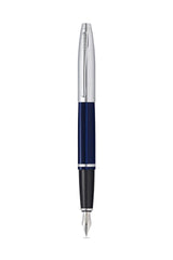 Cross Calais Chrome and Blue Lacquer Fountain Pen