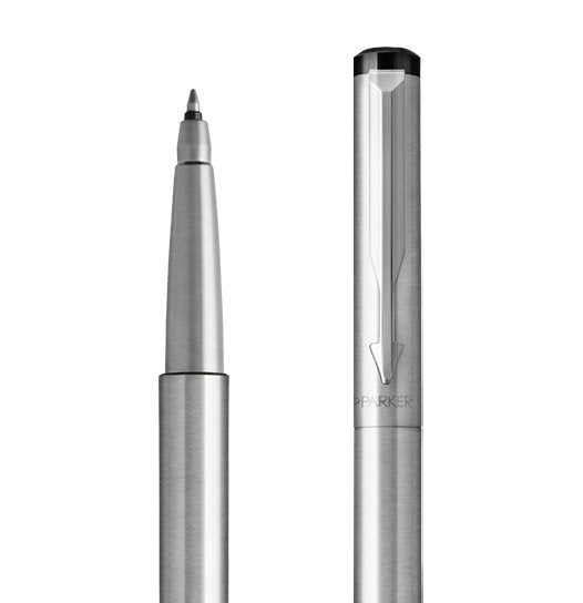 Parker Standard Stainless Steel Rollerball Pen | Smooth Liquid Ink Writing
