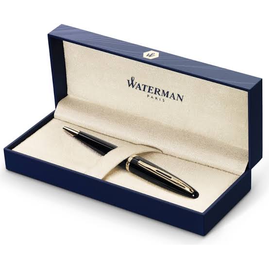 Waterman Carène Ballpoint Pen – Black Sea with Gold Trim