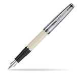 Waterman Emblème Fountain Pen – Ivory Lacquer Chrome Trim (CT)