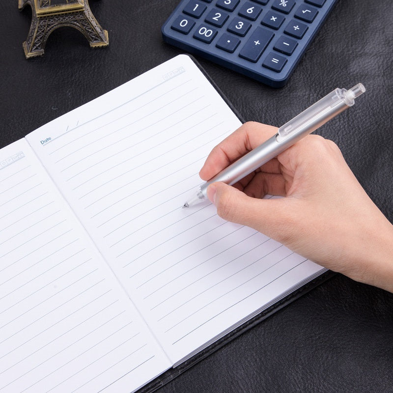 Deli E7902 Hard Leather Cover 32K Notebook – 80 Sheets