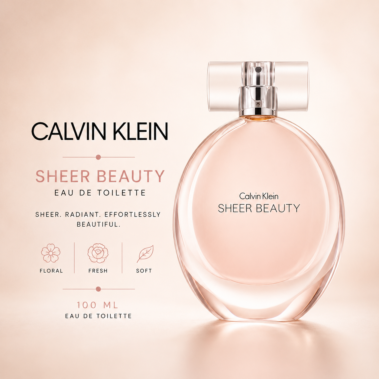 Calvin Klein Sheer Beauty for Women Eau de Toilette – 100ml