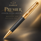 Parker Premier Custom Storm Grey GT Ballpoint Pen