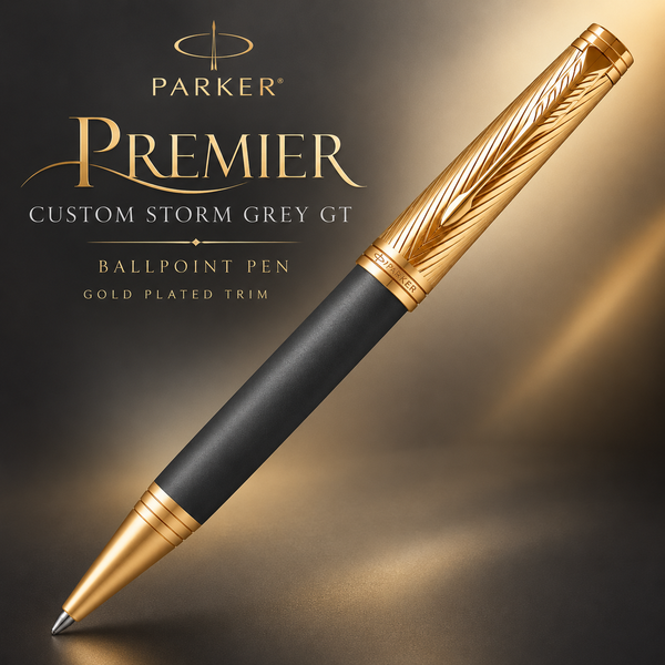 Parker Premier Custom Storm Grey GT Ballpoint Pen
