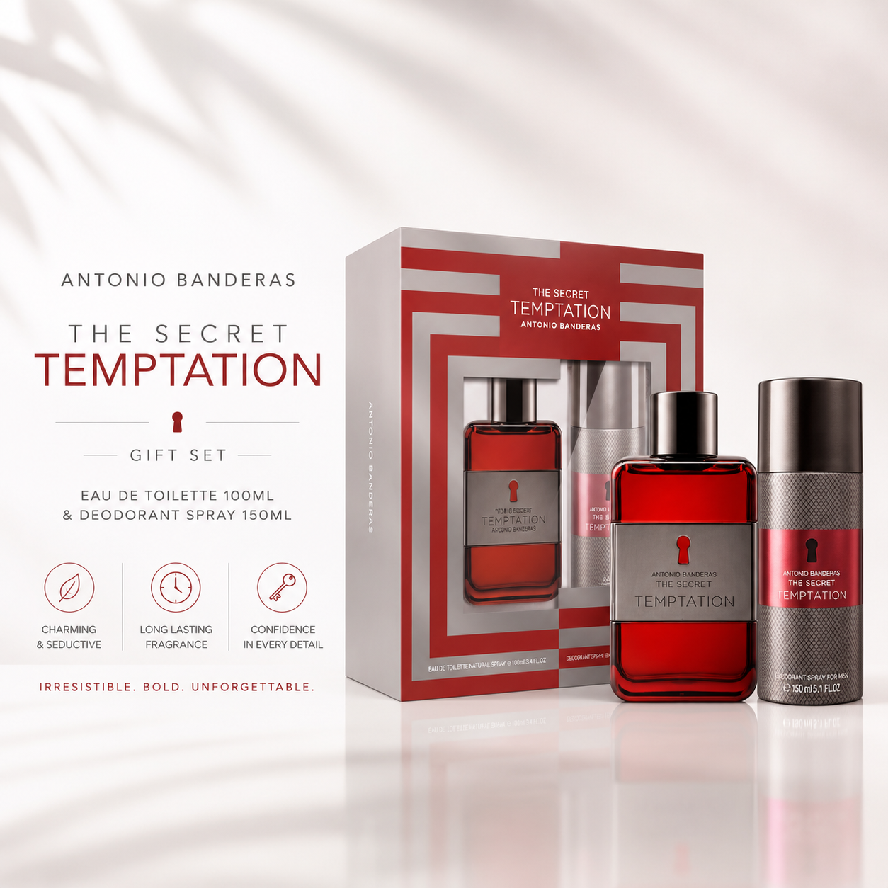 Antonio Banderas The Secret Temptation Gift Set – EDT 100ml & Deodorant 150ml