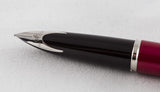 Waterman Carène Fountain Pen – Glossy Garnet Red with Stainless Steel Trim (Medium Nib)