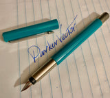 Parker Vector Standard Turquoise CT Fountain Pen – Medium Nib