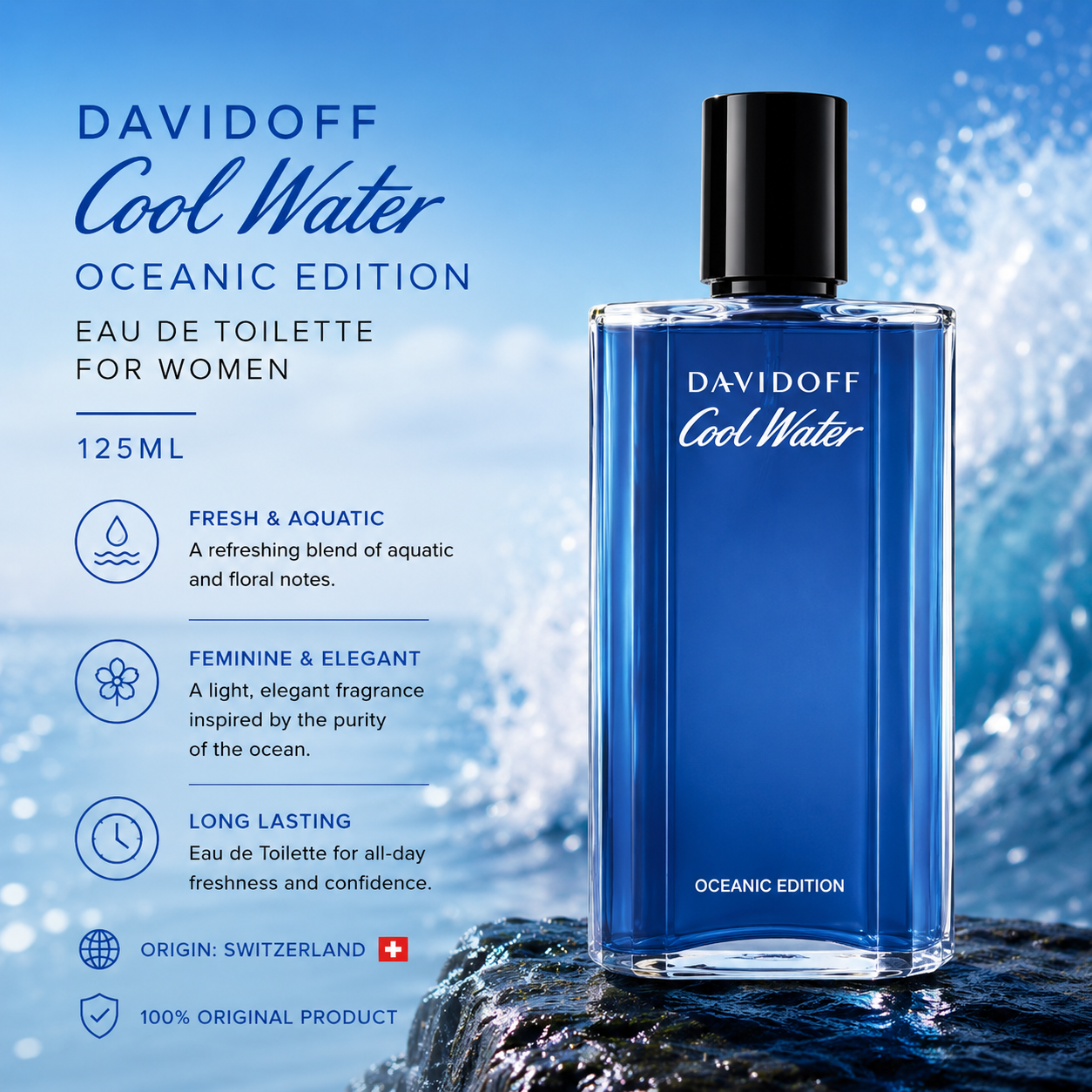 Davidoff Cool Water Oceanic Edition for Women EDT 125ml