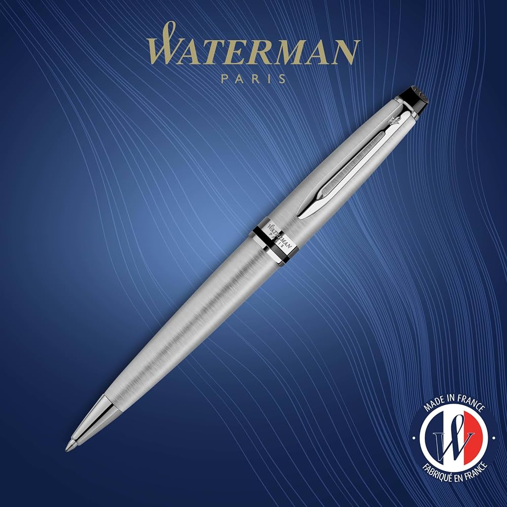 Waterman Expert Ballpoint Pen – Stainless Steel with Chrome Trim