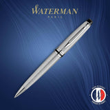Waterman Expert Ballpoint Pen – Stainless Steel with Chrome Trim