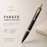 Parker Urban Metro Metallic Muted Black GT Ballpoint Pen