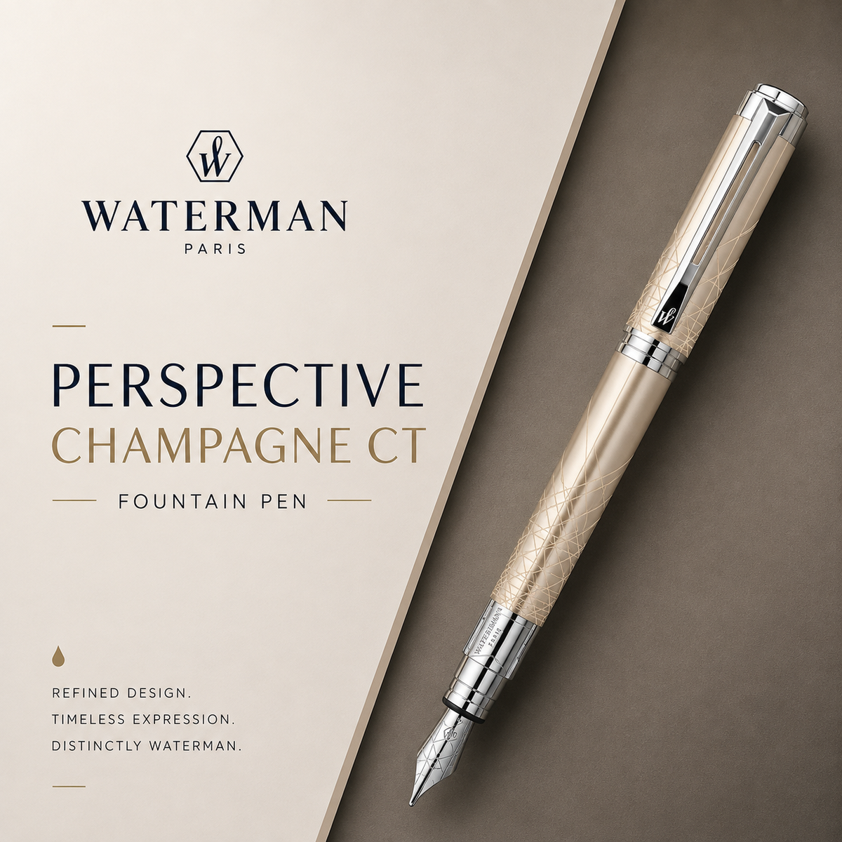 Waterman Perspective Champagne CT Fountain Pen