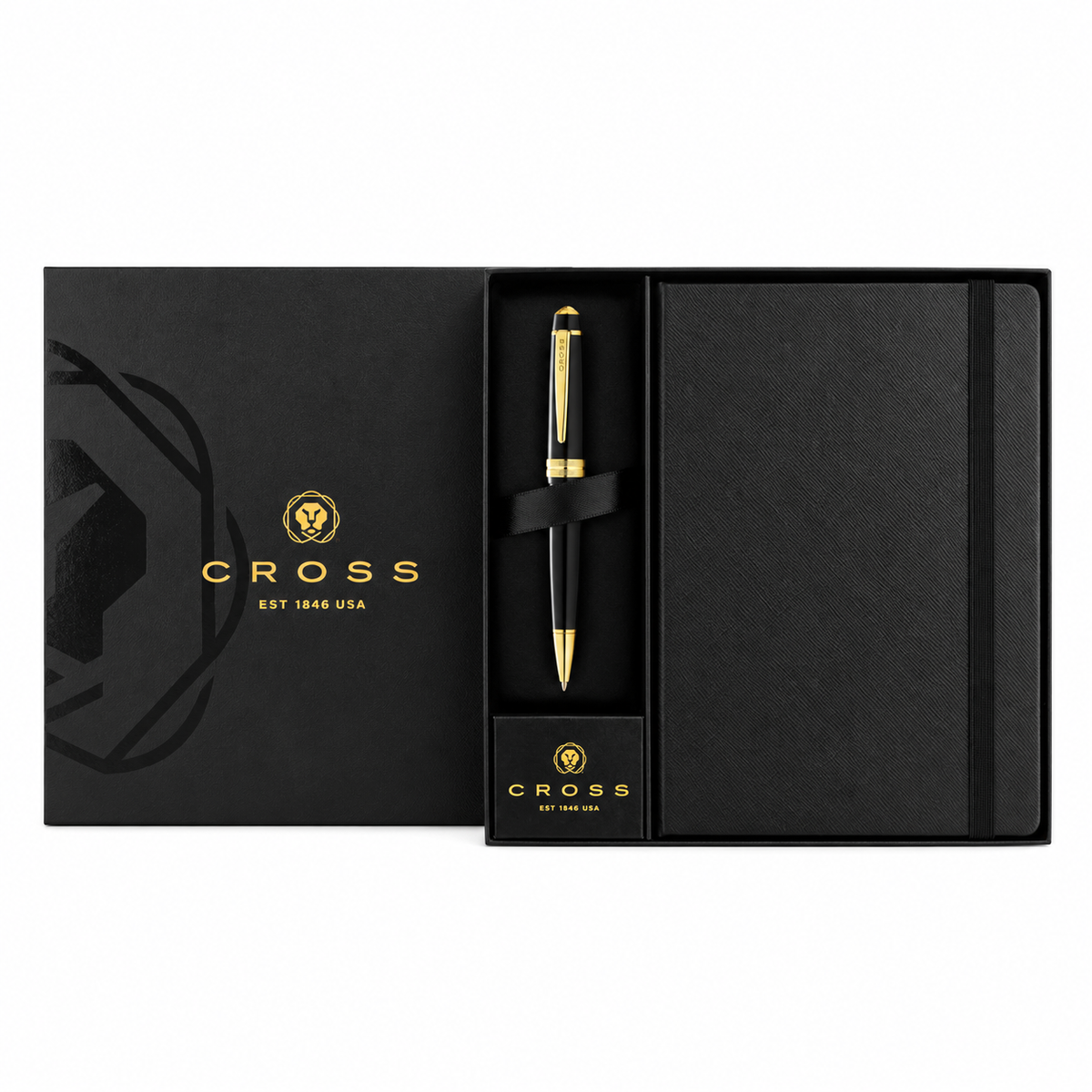 Cross Bailey Light Black & Gold-Tone Ballpoint Pen & Notebook Gift Set