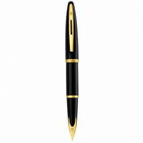 Waterman Carène Fountain Pen – Black Sea with Gold Trim (18K Gold Nib)