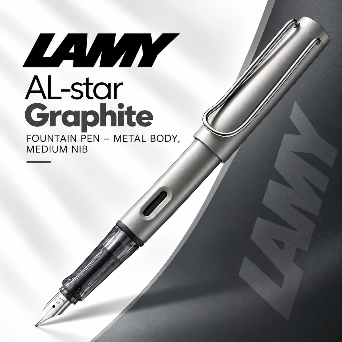 Lamy AL-star Graphite Fountain Pen – Medium Nib