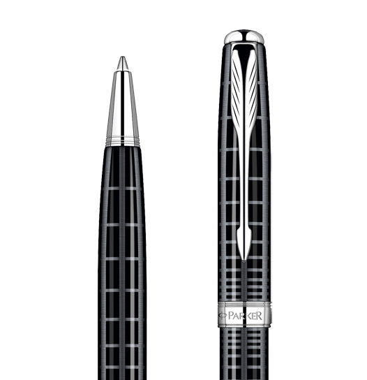 Parker Sonnet Dark Grey Lacquer CT Ballpoint Pen – Chrome Trim Luxury Pen