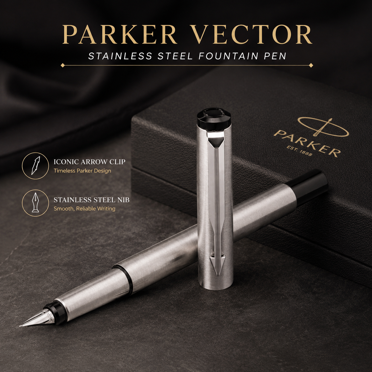 Parker Standard Stainless Steel Fountain Pen