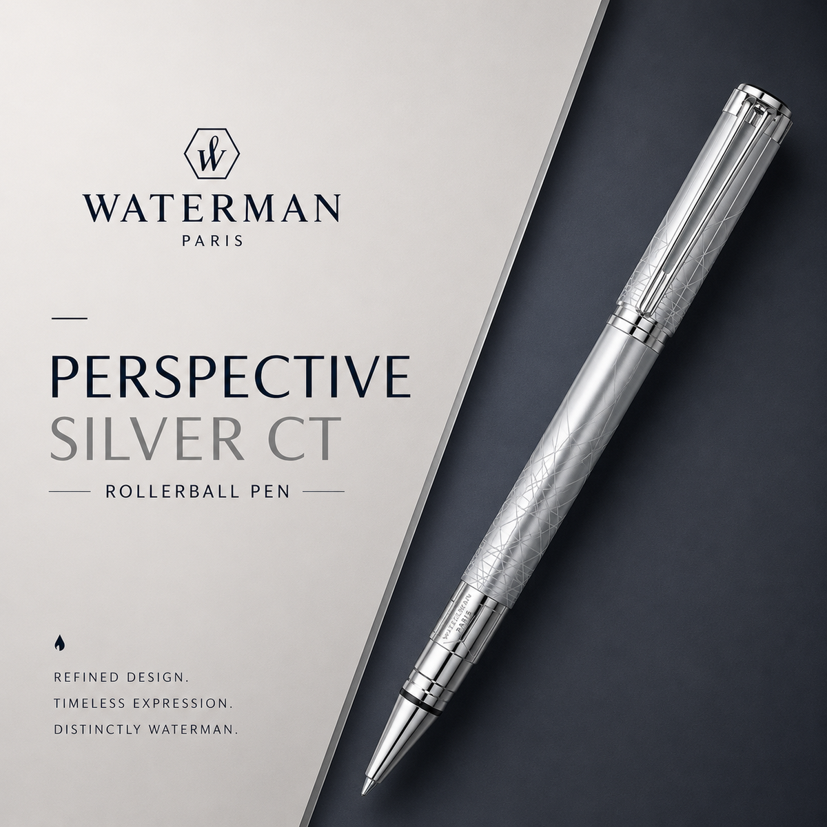 Waterman Perspective Silver CT Rollerball Pen