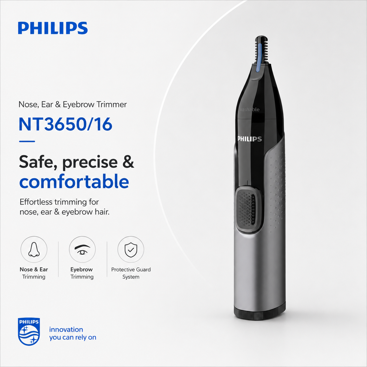 Philips Nose, Ear & Eyebrow Trimmer NT3650/16