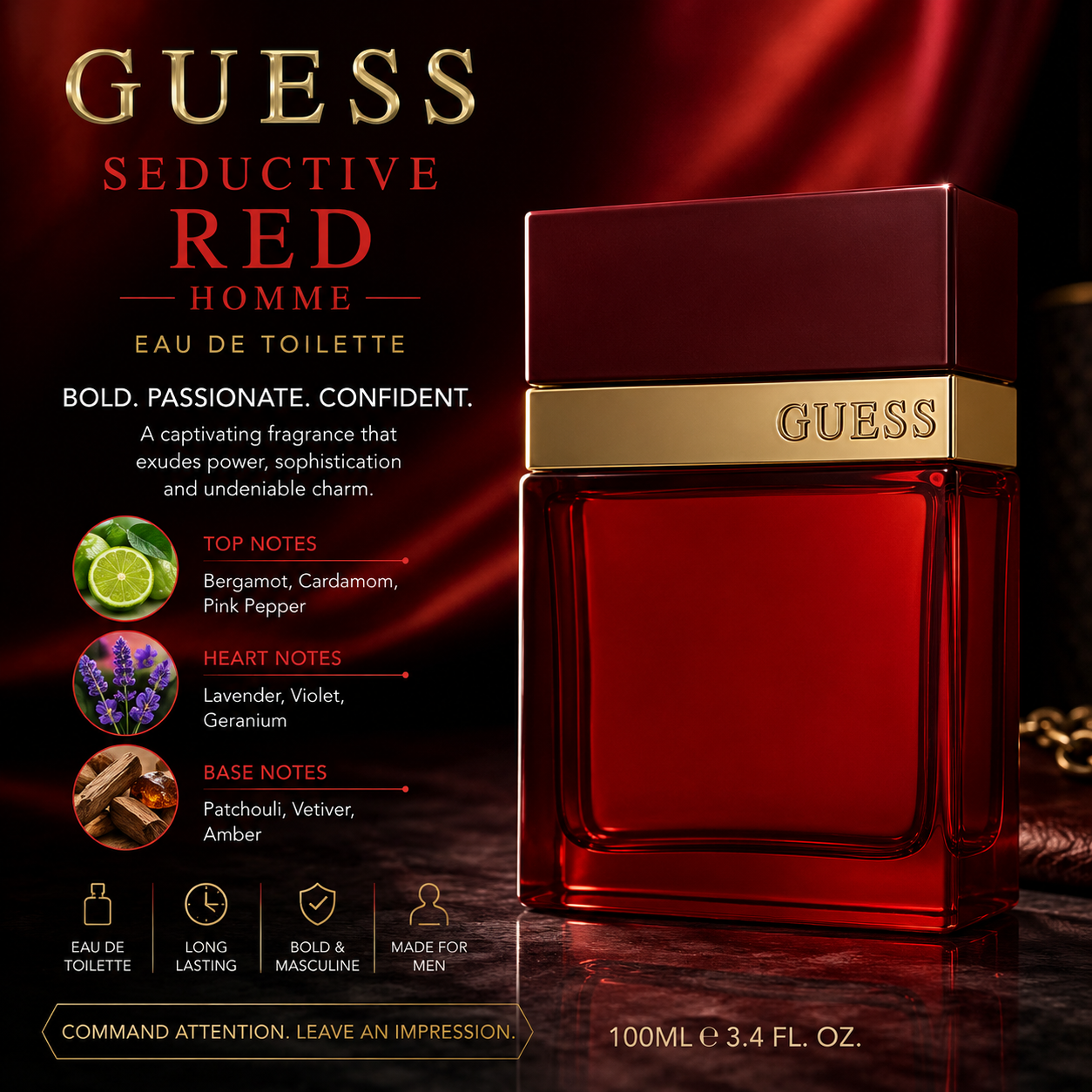 GUESS Seductive Red Homme Eau de Toilette – 100ml