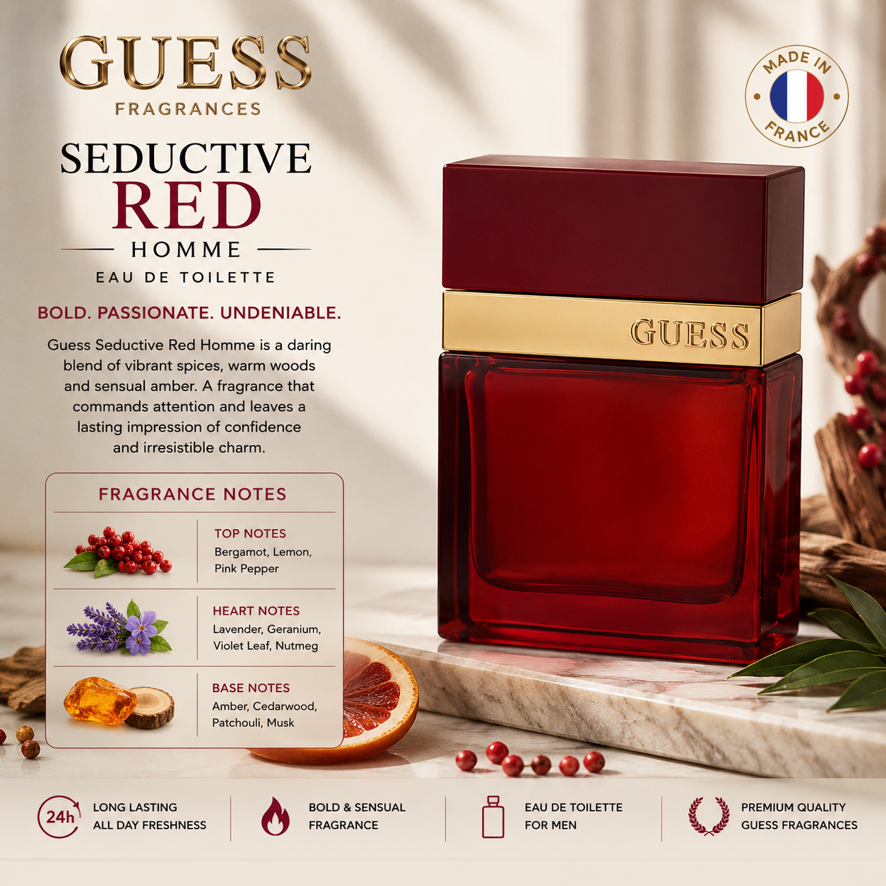 GUESS Seductive Red Homme Eau de Toilette – 100ml