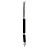 Waterman Hémisphère Deluxe Fountain Pen – Black with Chrome Trim