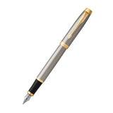 Parker IM Fountain Pen – Brushed Metal GT