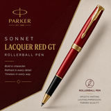 Parker Sonnet Rollerball Pen – Lacquer Red GT
