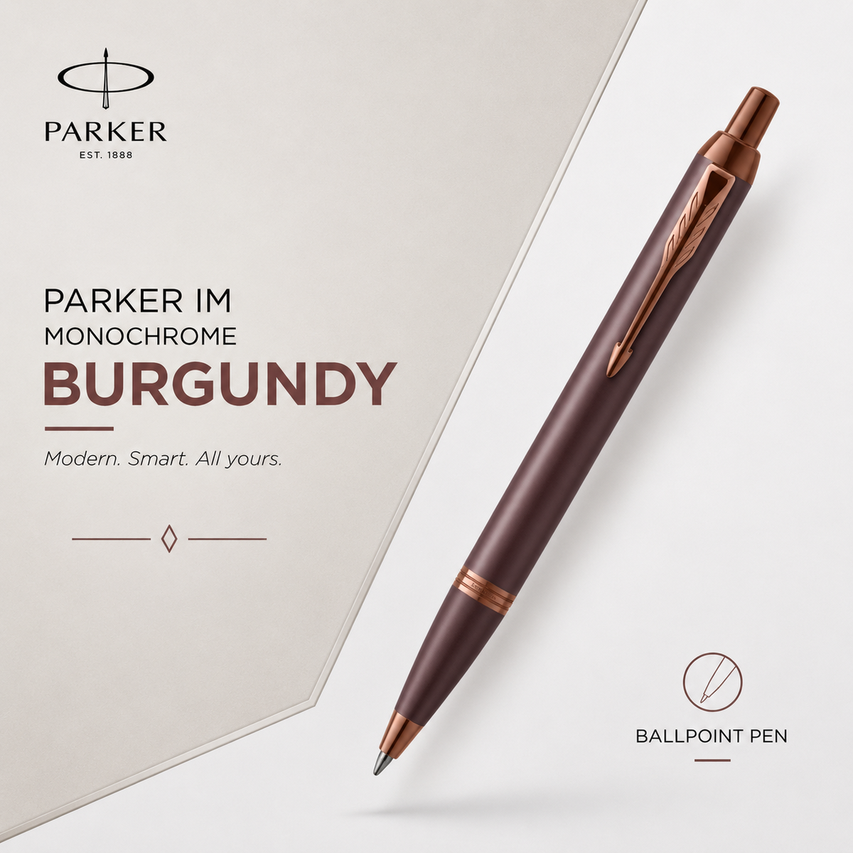 Parker IM Monochrome Burgundy Ballpoint Pen