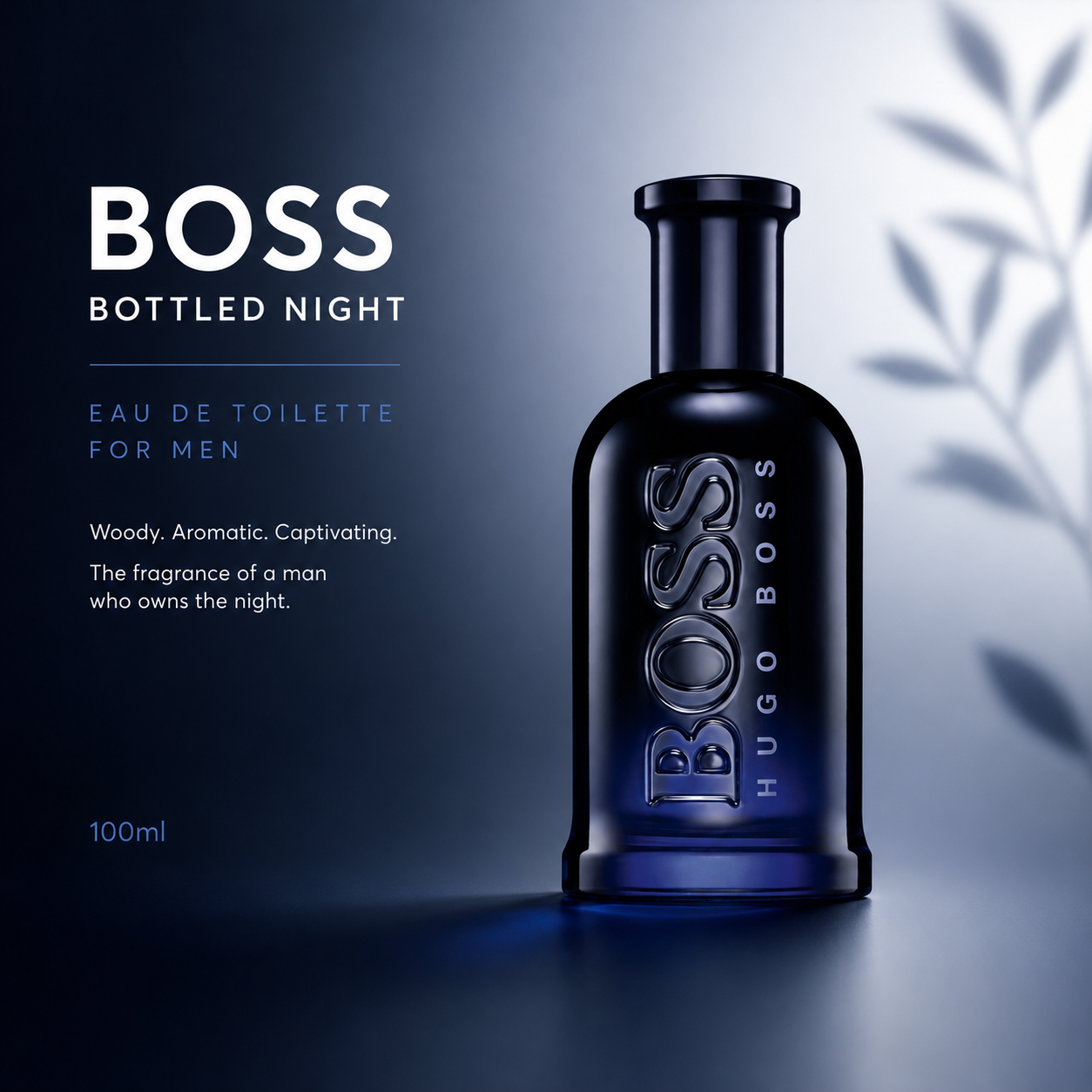 Hugo Boss Bottled Night EDT for Men 100ml | Woody Aromatic Perfume