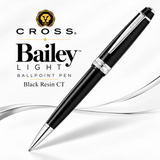 Cross Bailey Light Ballpoint Pen – Black Resin & Chrome