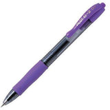 Pilot G2 Metallic Retractable Gel Rollerball Pen – Violet, Light Blue, Pink, Gold & Silver (0.7mm)