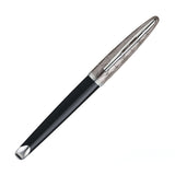 Waterman Carène Contemporary Black & Gunmetal ST Fountain Pen – 18K Solid Gold Rhodium-Plated Medium Nib