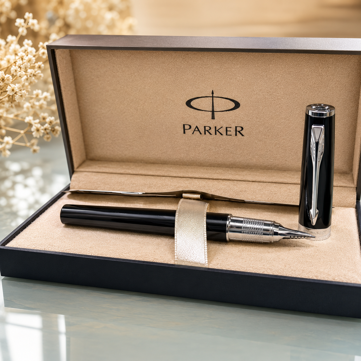 Parker Ingenuity Large 5th Technology Rollerball Pen | Black Lacquer CT, Fine