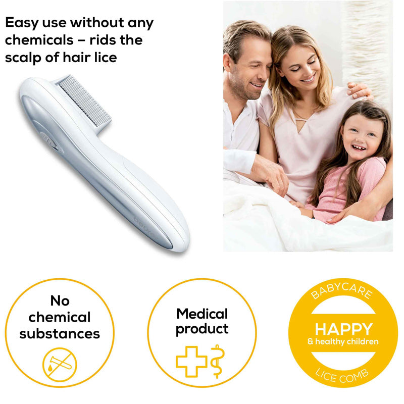 Beurer HT 15 electronic lice comb, chemical-free head lice and nit removal comb, additional view 4