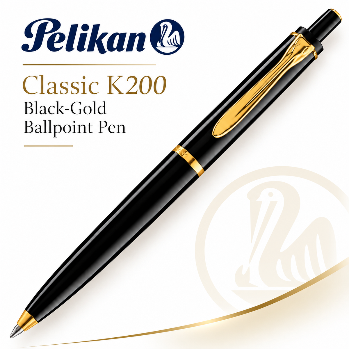 Pelikan Classic K200 Black-Gold Ballpoint Pen