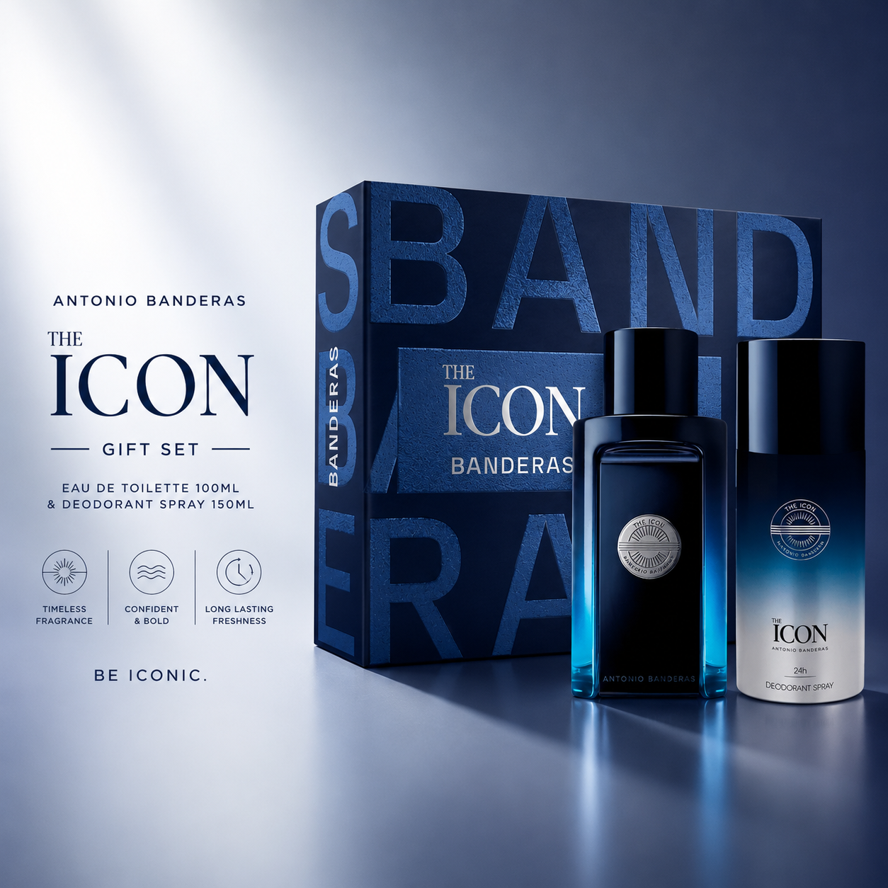 Antonio Banderas The Icon Gift Set – EDT 100ml & Deodorant 150ml